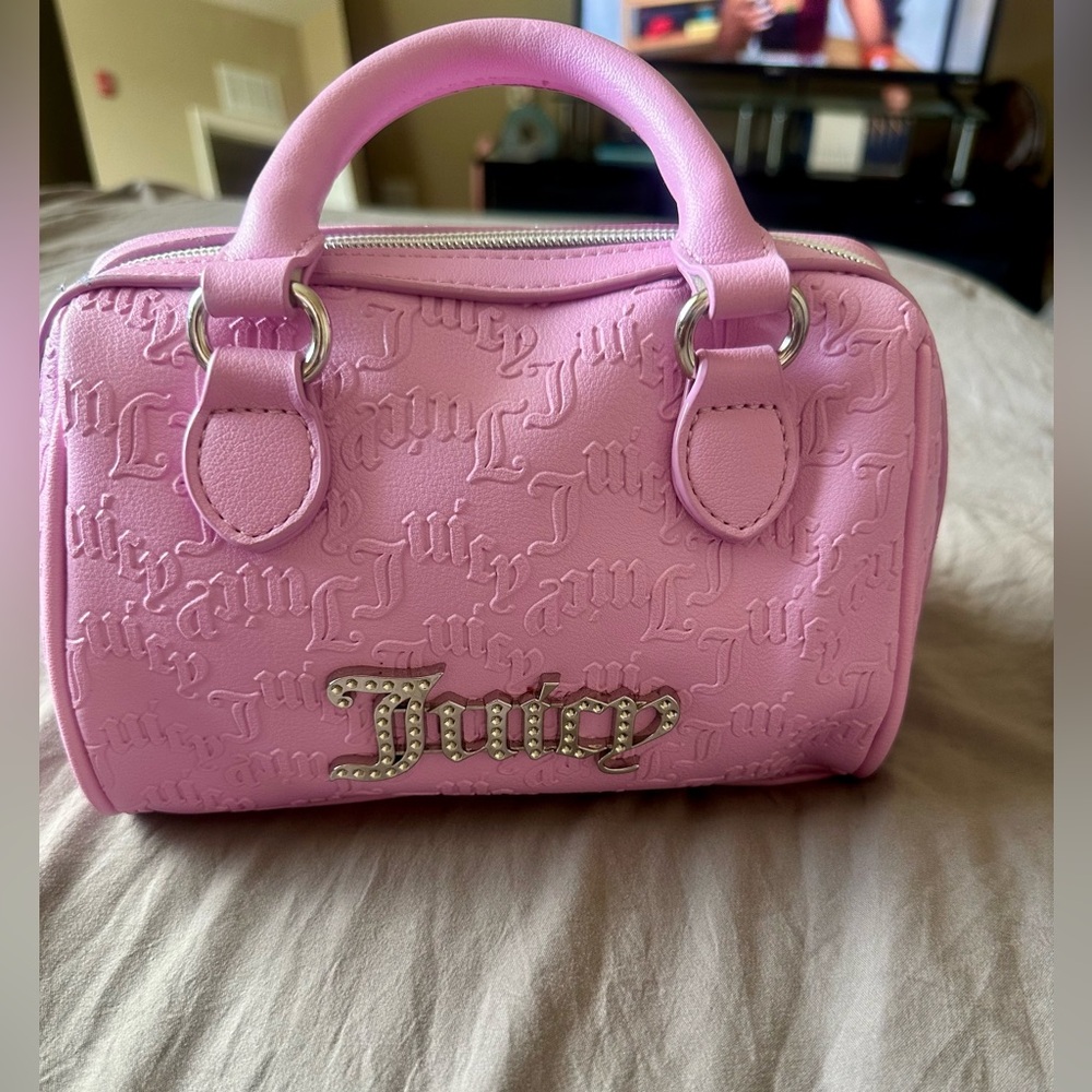 Juicy Couture Pink Mini Bag with Embossed Pattern